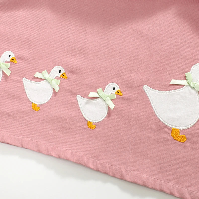 Two Piece Kids Girls Long Sleeves Casual Cotton Dress childrensterritory
