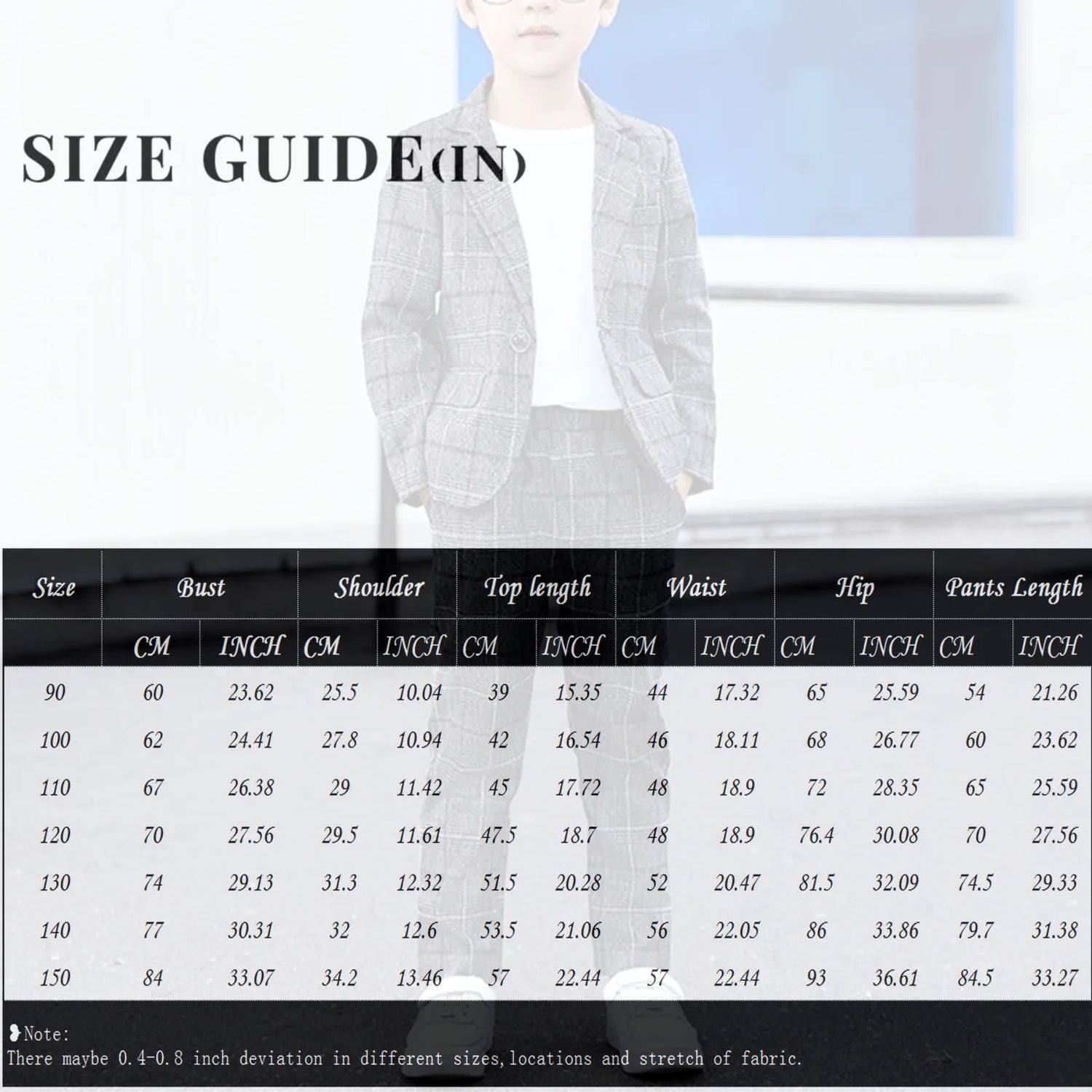 Kids Classic Checkered Formal Wedding Suits childrensterritory