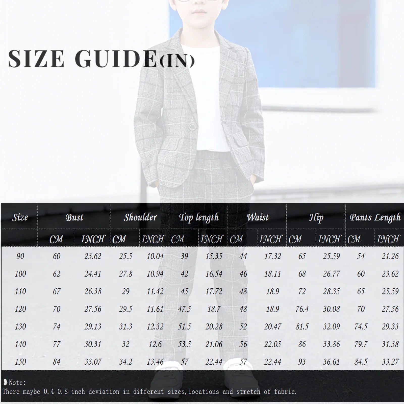 Kids Classic Checkered Formal Wedding Suits childrensterritory