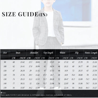 Kids Classic Checkered Formal Wedding Suits childrensterritory