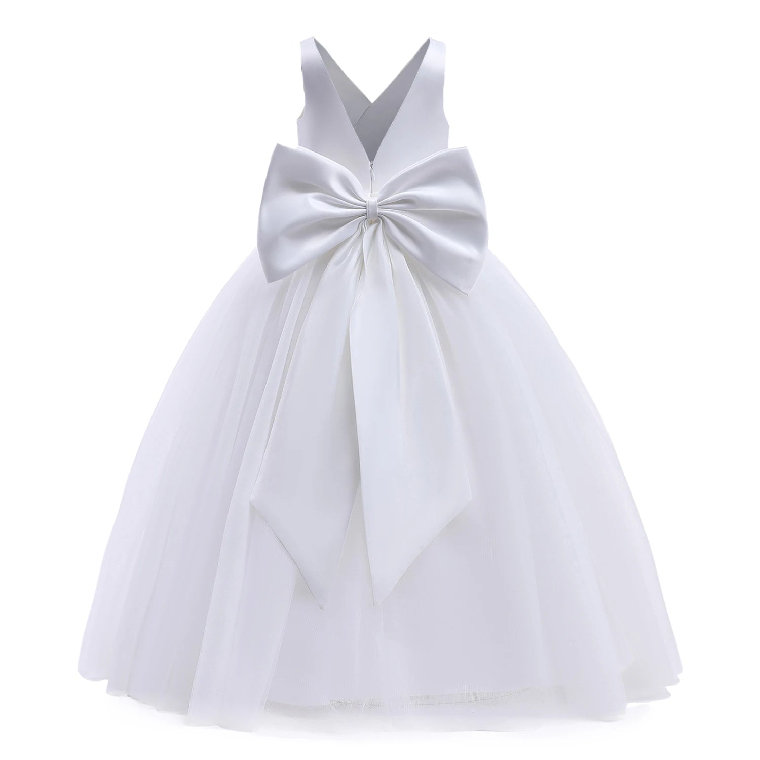 A-Line Back Big Bow First Communion Dresses for Girls