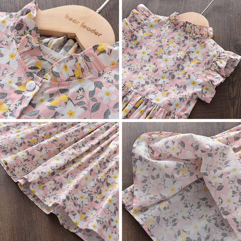 Kids Girls Floral Summer Fashion Dresses childrensterritory