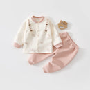 Baby Kids Long Sleeves Flower Design Winter Outfit Sets childrensterritory
