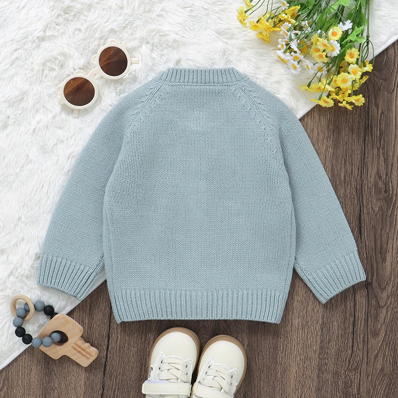 Cartoon Goose Design Baby Knitted Cardigan childrensterritory