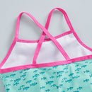 Flamingo and Little Fish Print Kids Girls Ruffle Swimsuit childrensterritory