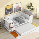 Easy to Assemble Twin-size Daybed with Storage Arms childrensterritory