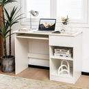 Adjustable Wooden White Computer Desk with Drawers childrensterritory