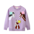 Kids Cartoon Design Girls Sweatshirts childrensterritory