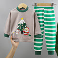 Kids' Long-Sleeved Christmas Print Clothing Set childrensterritory