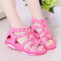 Kids Girls Roman Style Dots and Pearl Beading Sandals