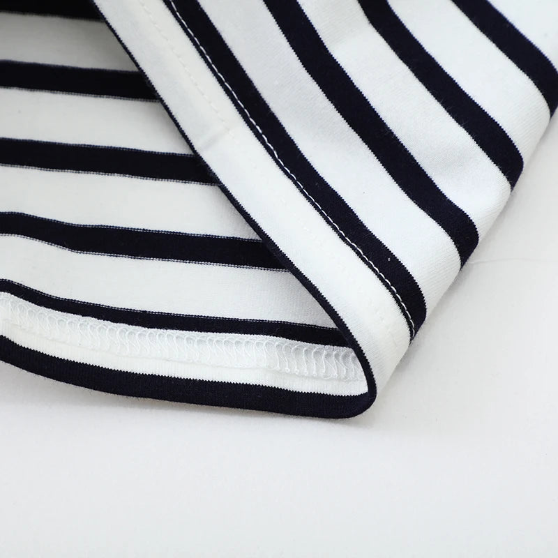 Striped Cartoon Animals Design Little Boys Cotton T-Shirts childrensterritory