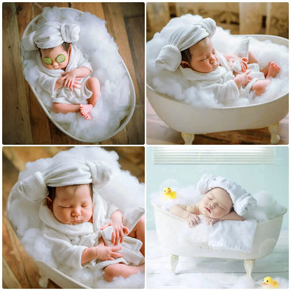 5PCS Bathrobes Outfit Props Set for Newborn Photography