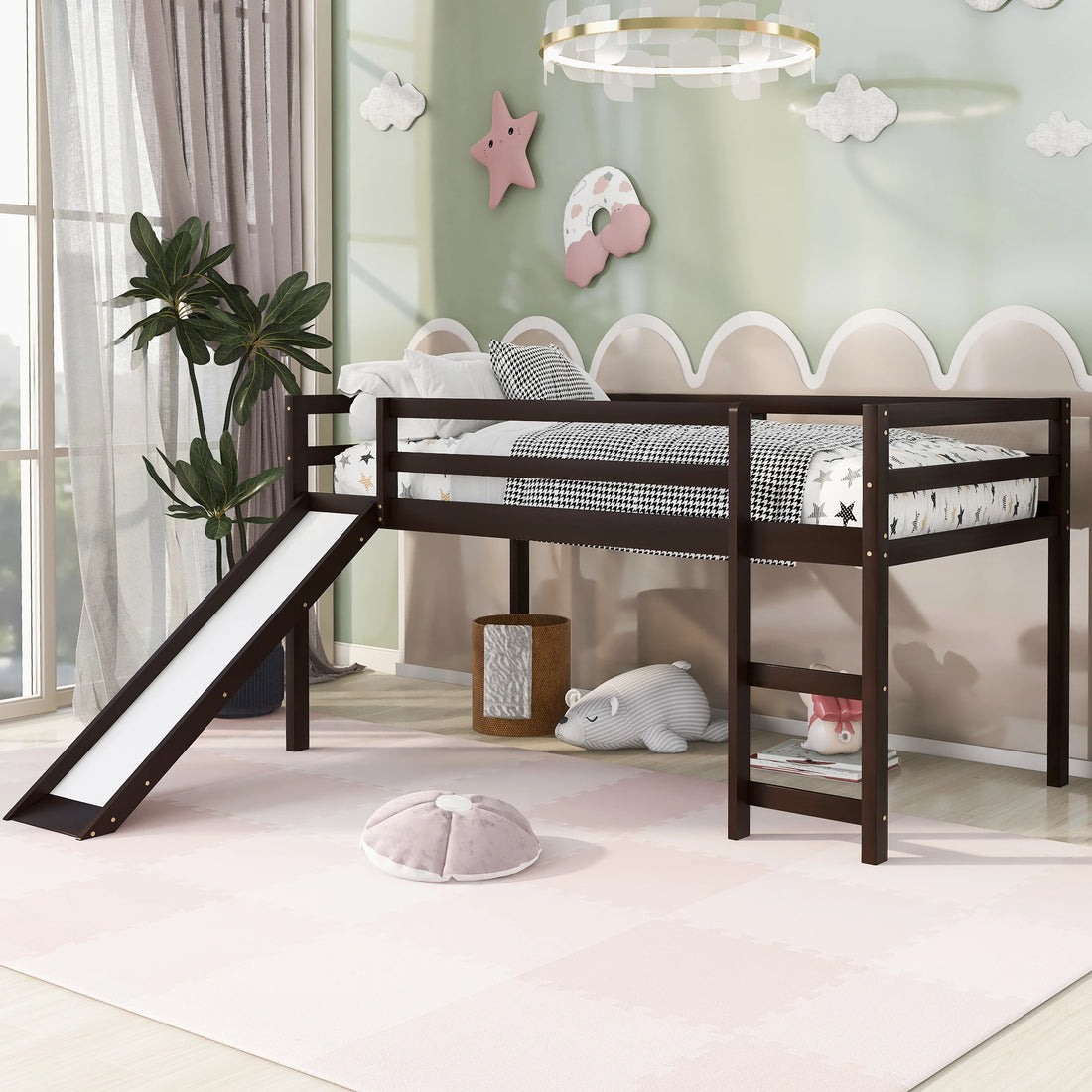 Multi-functional Twin-size Bed with Slide and Storage childrensterritory