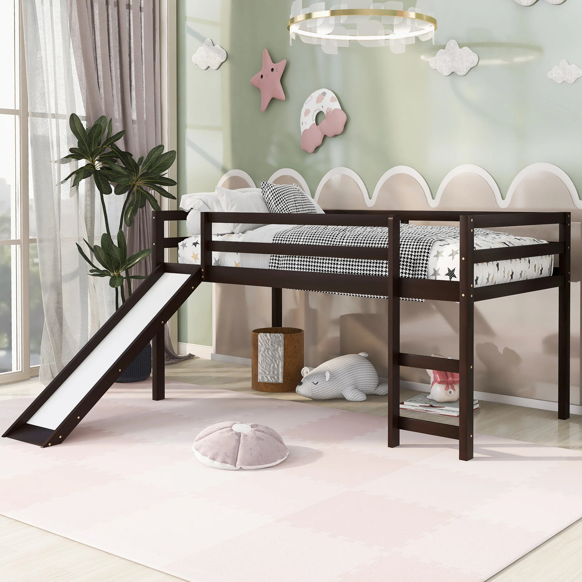 Multi-functional Twin-size Bed with Slide and Storage childrensterritory