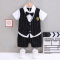 Boys' Casual  Bow Tie Design Summer Clothing Set