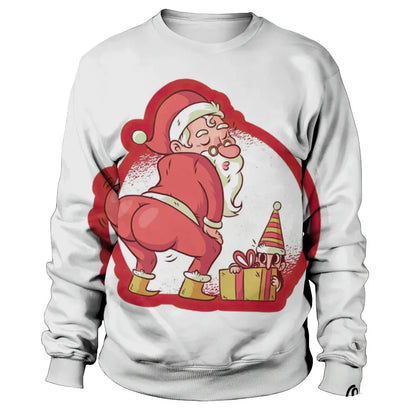 Funny Santa Claus Printed Sweatshirts For Men childrensterritory