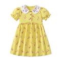 Little Girls Cartoon Embroidered Design Summer Dresses childrensterritory