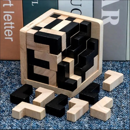 3D Luban Interlocking Cube Puzzle Wooden Toy Gift childrensterritory