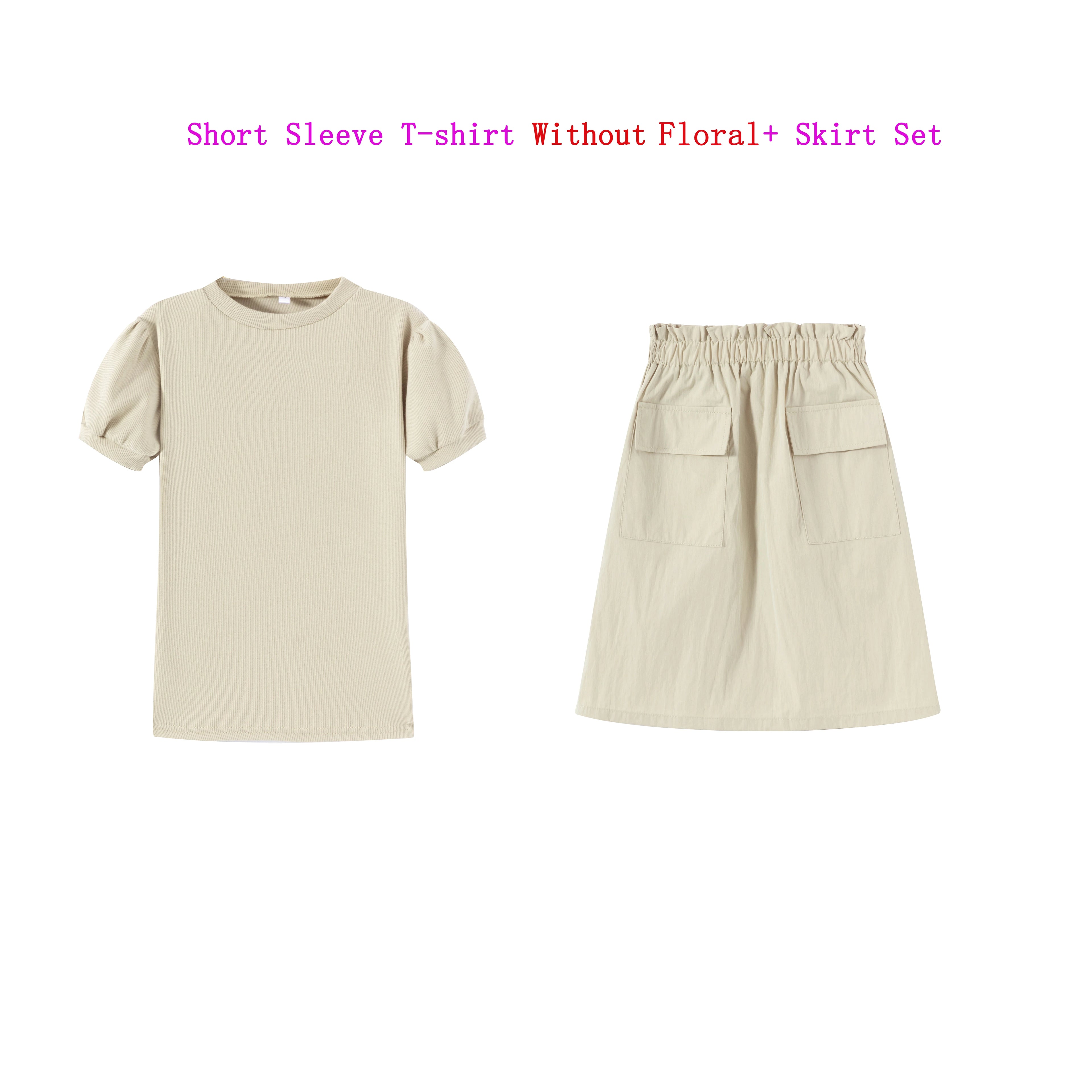 Baby/Kids Girl and Boys Ribbed Print Clothing Sets For Summer childrensterritory