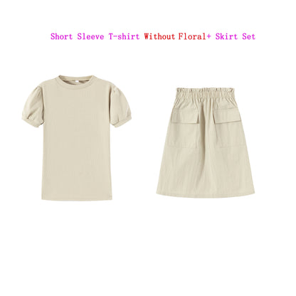 Baby/Kids Girl and Boys Ribbed Print Clothing Sets For Summer childrensterritory