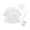 Newborn Girl Christening Dresses Set (Shoes, Tights & Long Socks) childrensterritory