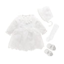 Newborn Girl Christening Dresses Set (Shoes, Tights & Long Socks) childrensterritory
