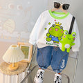 Cartoon Design Baby Boy Color Blocking 2PC Casual Clothes Set childrensterritory