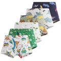 6 Pcs Little Boys' Soft Cartoon Animal Print Cotton Briefs childrensterritory