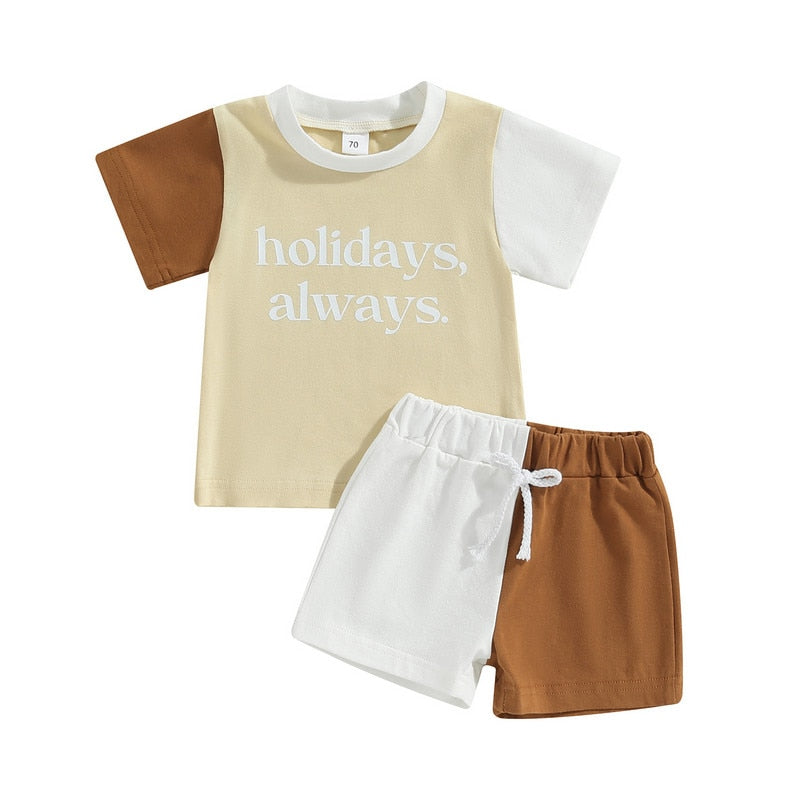 Baby Boys Short Sleeve Tops and Shorts Set for Summer childrensterritory