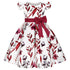 Little Girls Flying Sleeve Floral Birthday Party Dresses childrensterritory