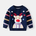 Kids' Long-Sleeved Cartoon Print Winter Sweater