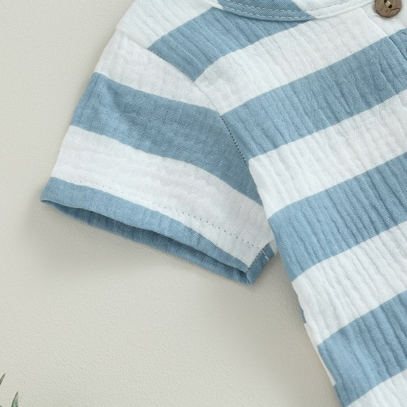 Striped Printed Baby Boy Girl 2Pcs Summer Outfits childrensterritory