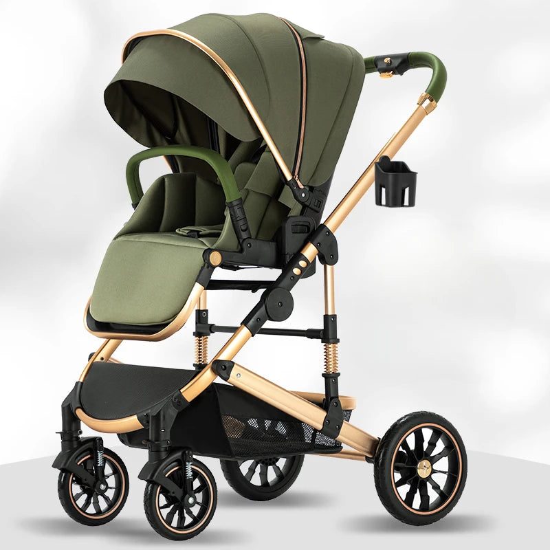 Eggshell Sleeping Basket Lightweight High View Two-way Baby Stroller childrensterritory