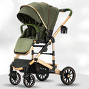 Eggshell Sleeping Basket Lightweight High View Two-way Baby Stroller childrensterritory