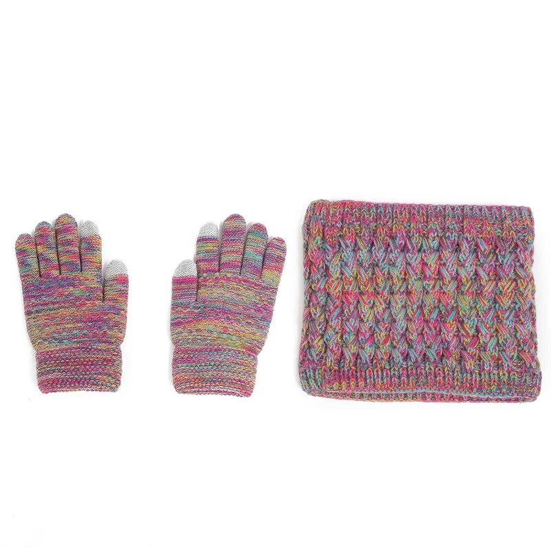 Thick Knitting Warm Baby/Kids Hat Gloves Scarf Set childrensterritory