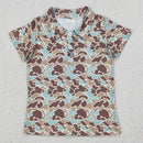 Kids Stylish Printed Boys Short Sleeves Polo T-Shirts for Summer childrensterritory
