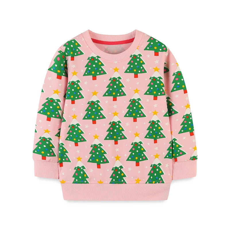 Cartoon Animal Print Long Sleeve Kids Boys Sweatshirts