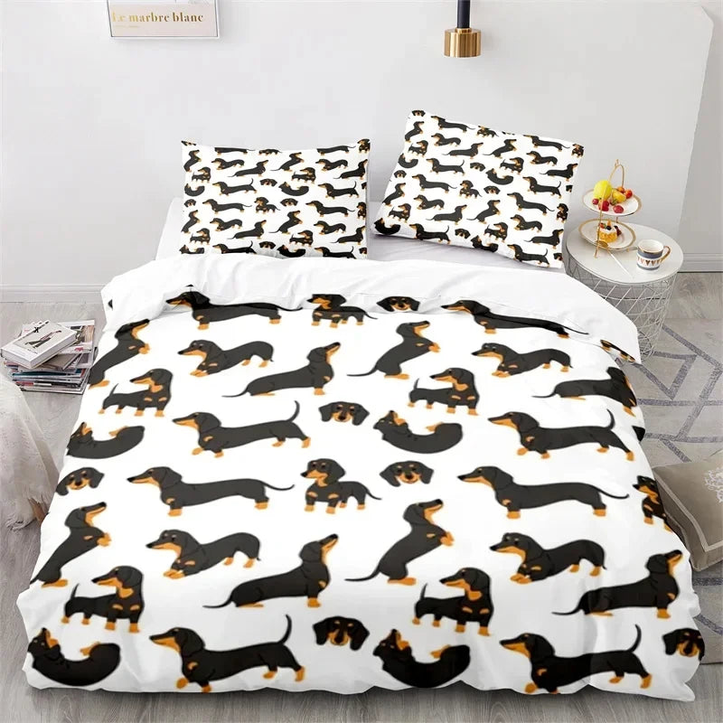 3D Cartoon Animal Print Microfiber Kids Bedding Sets