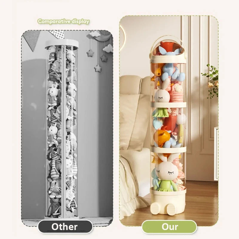 Transparent Plastic Plush Toy Storage Box childrensterritory