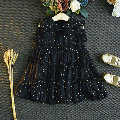 Kids Girls Starry Sequins Wedding Party Dresses