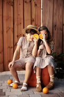 Kids Boys Girls Plaid Matching Summer Clothing Sets childrensterritory