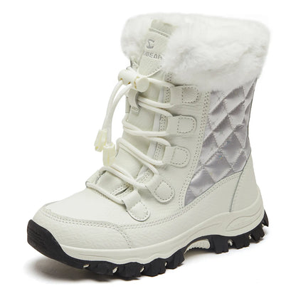 Kids Waterproof Warm Faux Fur Lined Snow Boots childrensterritory