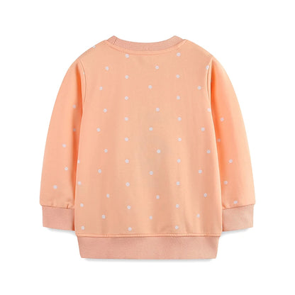 Little Girls Cartoon Snow Man and Penguin Print Sweatshirts childrensterritory