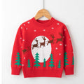 Kids' Full Sleeves Christmas Print Warm Sweater childrensterritory