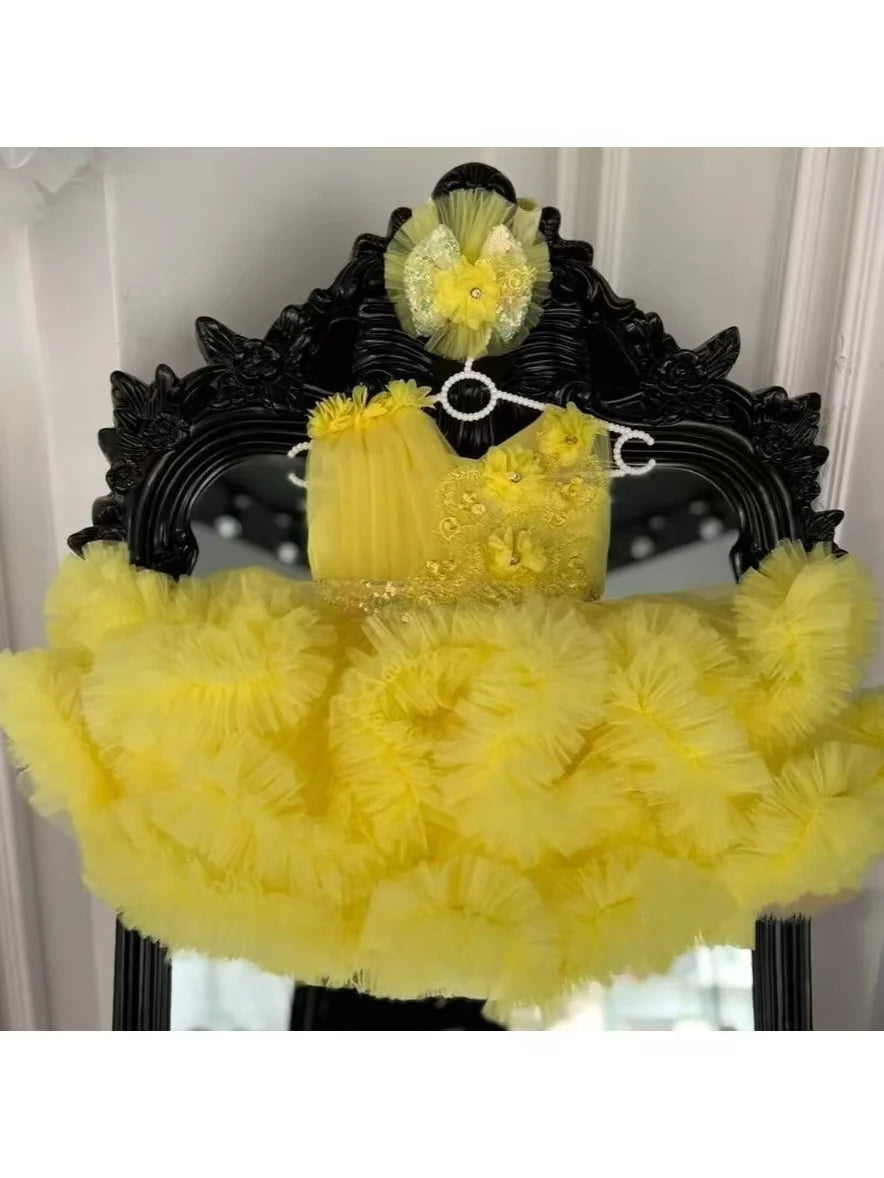 Puffy Tutu Ruffled Tulle Baby/Kid Girls Birthday Party Dress
