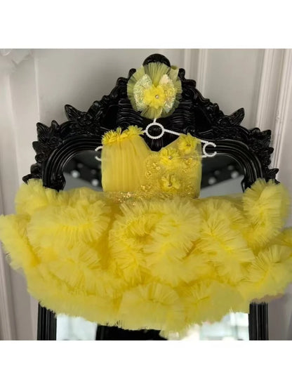 Puffy Tutu Ruffled Tulle Baby/Kid Girls Birthday Party Dress
