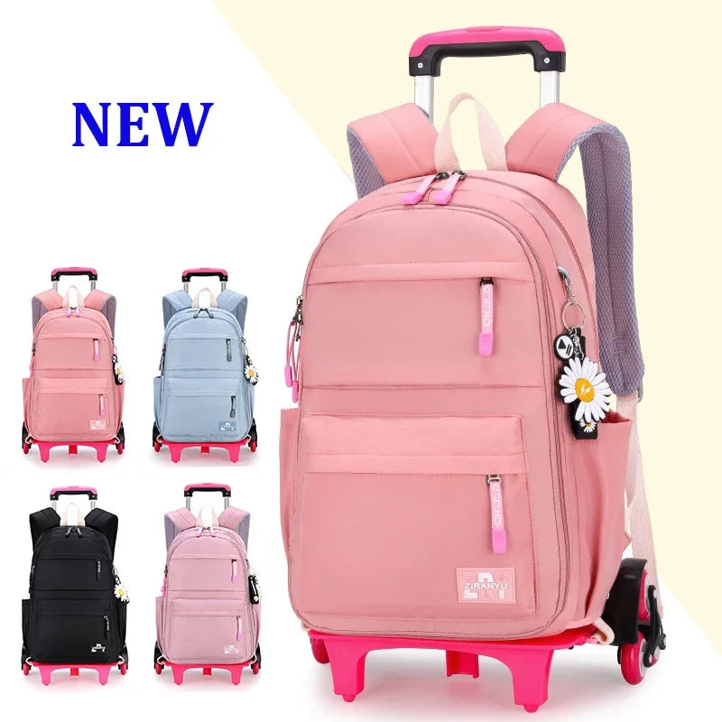 Kids/Teen Girls Multifunctional Wheeled School Backpack Set