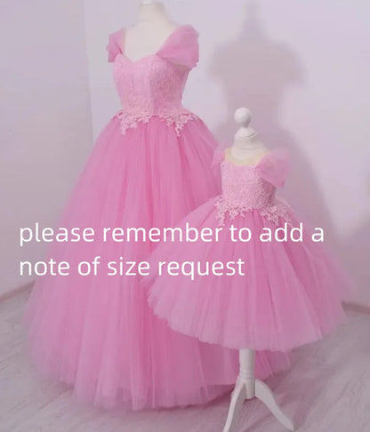 Mommy and Me Long Princess Birthday Party Gowns