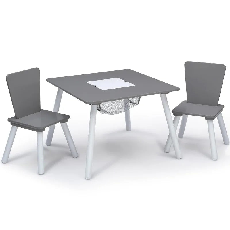 4-Piece Kids Playroom Table and Chair Set