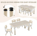 Durable Kids Study Table and Chairs Set with Adjustable Height